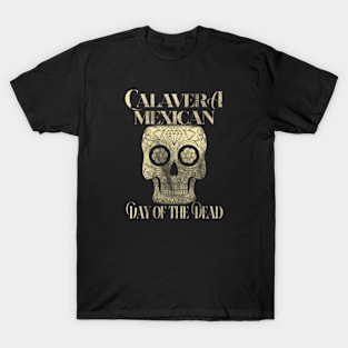 Mexican Skull Calavera - Day of the Dead - Cream T-Shirt